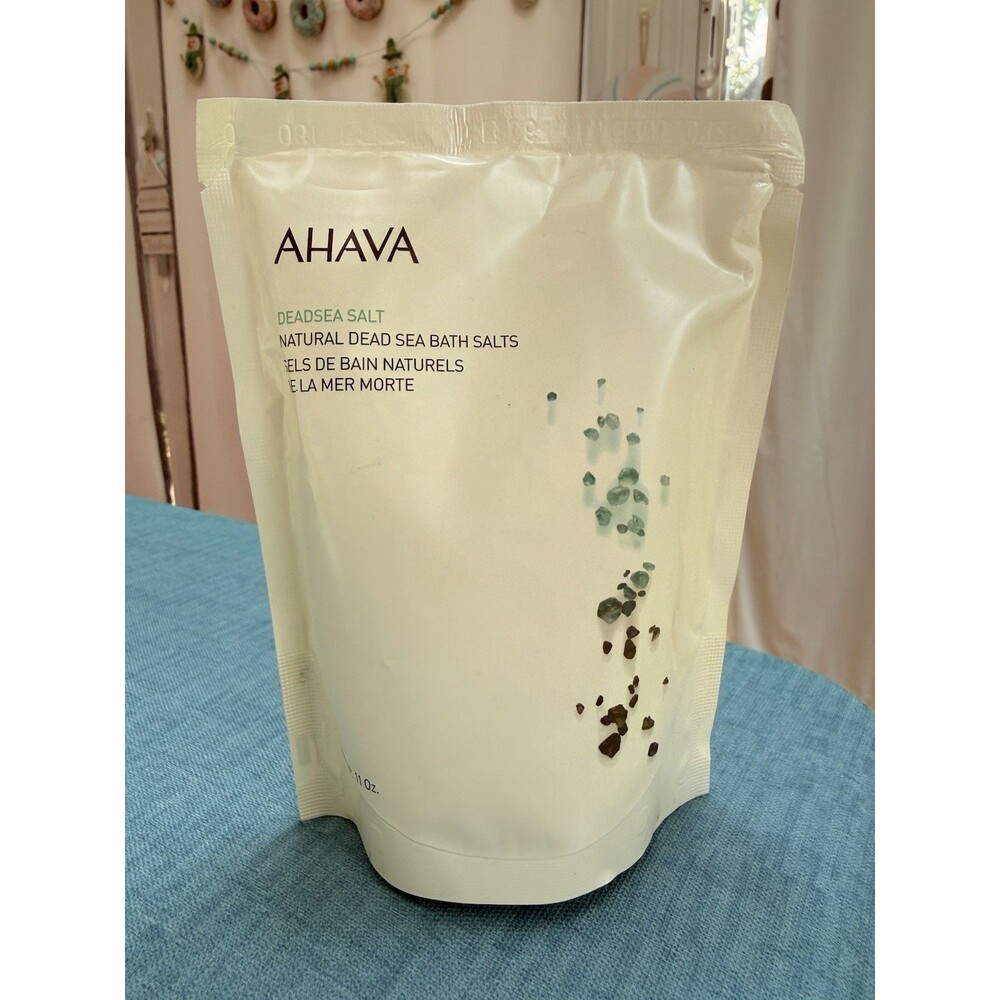 AHAVA Deadsea Salt Natural Dead Sea Bath Salts 11 oz 325 ml NEW SEALED BAG